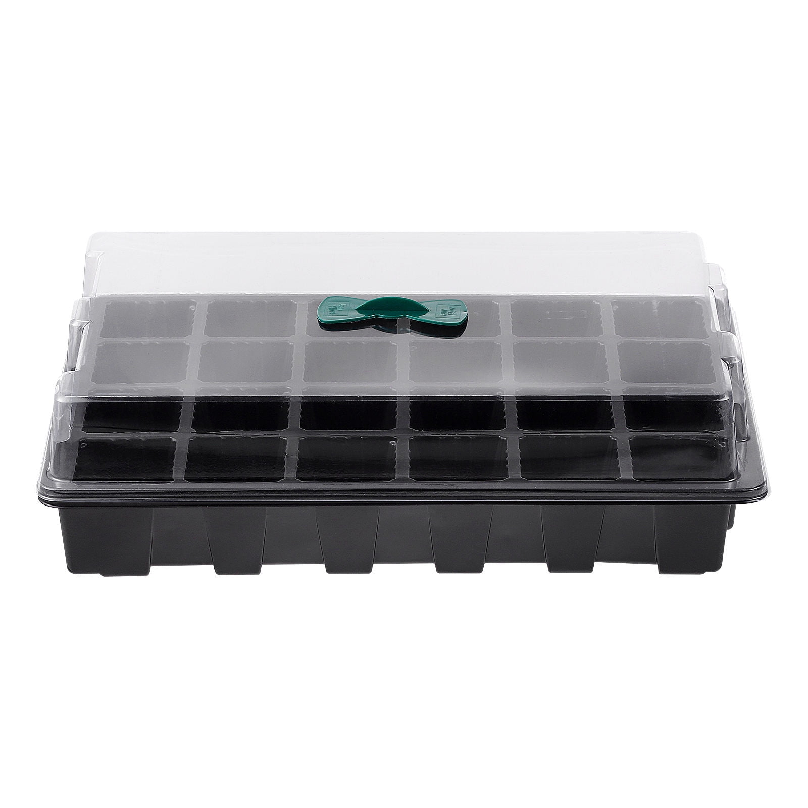 Phenofice 3-Pack Stackable Plastic Seed Starter Trays for Gardeners, Growing Trays 14.34x9.04x2.75in