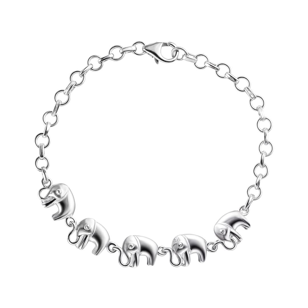 ブレスレット LESS IS MORE silver febow bracelet Sterling Silver Knotted Links Toggle Bracelet for Women, 8