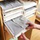 thumbnail image 5 of Estante organizador de cajones de plástico multiusos – ropa de armario apilable y transpirable, documentos, recipientes de comida, tablero plegable, blanco, 1 PC, 35x28,5x7cm, 5 of 6
