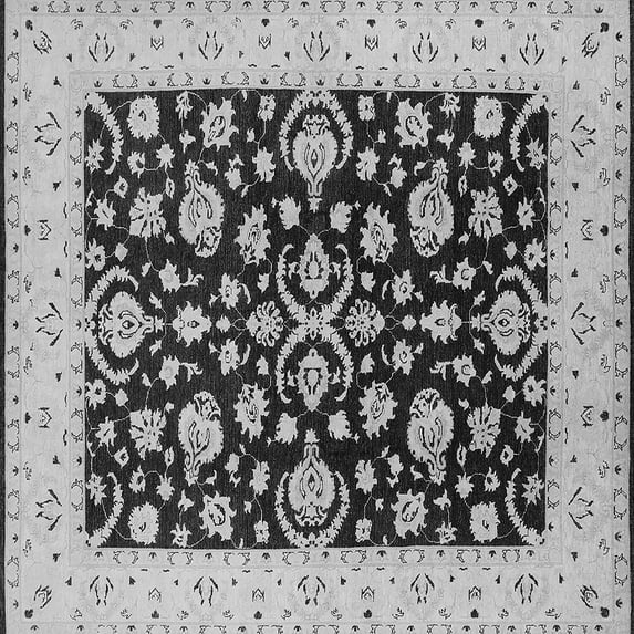 Ahgly Company Indoor Square Oriental Gray Traditional Area Rugs, 3' Square