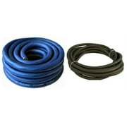 30 Feet Premium 0 Gauge Blue & Black Power + Ground Wire Cable 1/0 Gauge Car Audio
