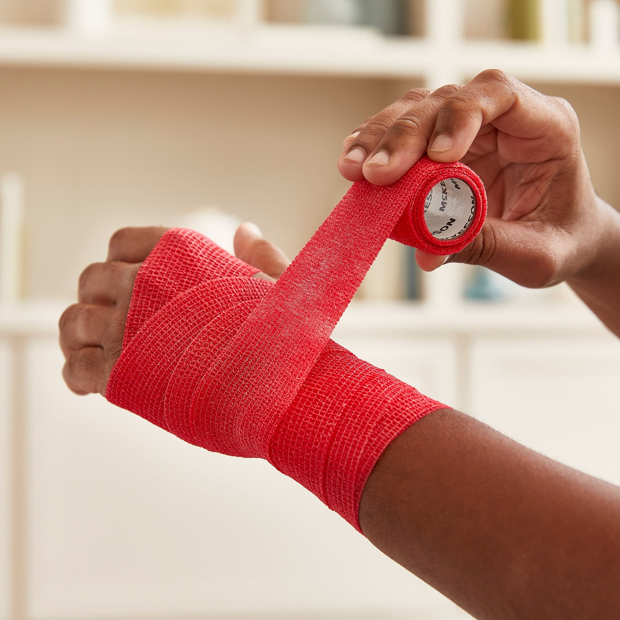 McKesson Cohesive Bandages, Self-Adherent Compression Wrap, 2 in x 5 yd, 1 Count, 36 Packs, 36 Total
