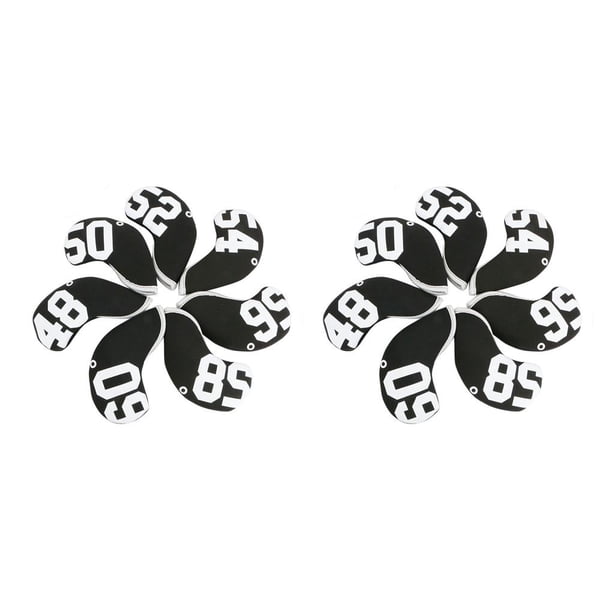 Greeniant 7 piezas de de hierro Driver Golf Club Cover Putter Number Headcover reemplazable Protector accesorios deportivos negro Negro 2piezas Greeniant CBP215169