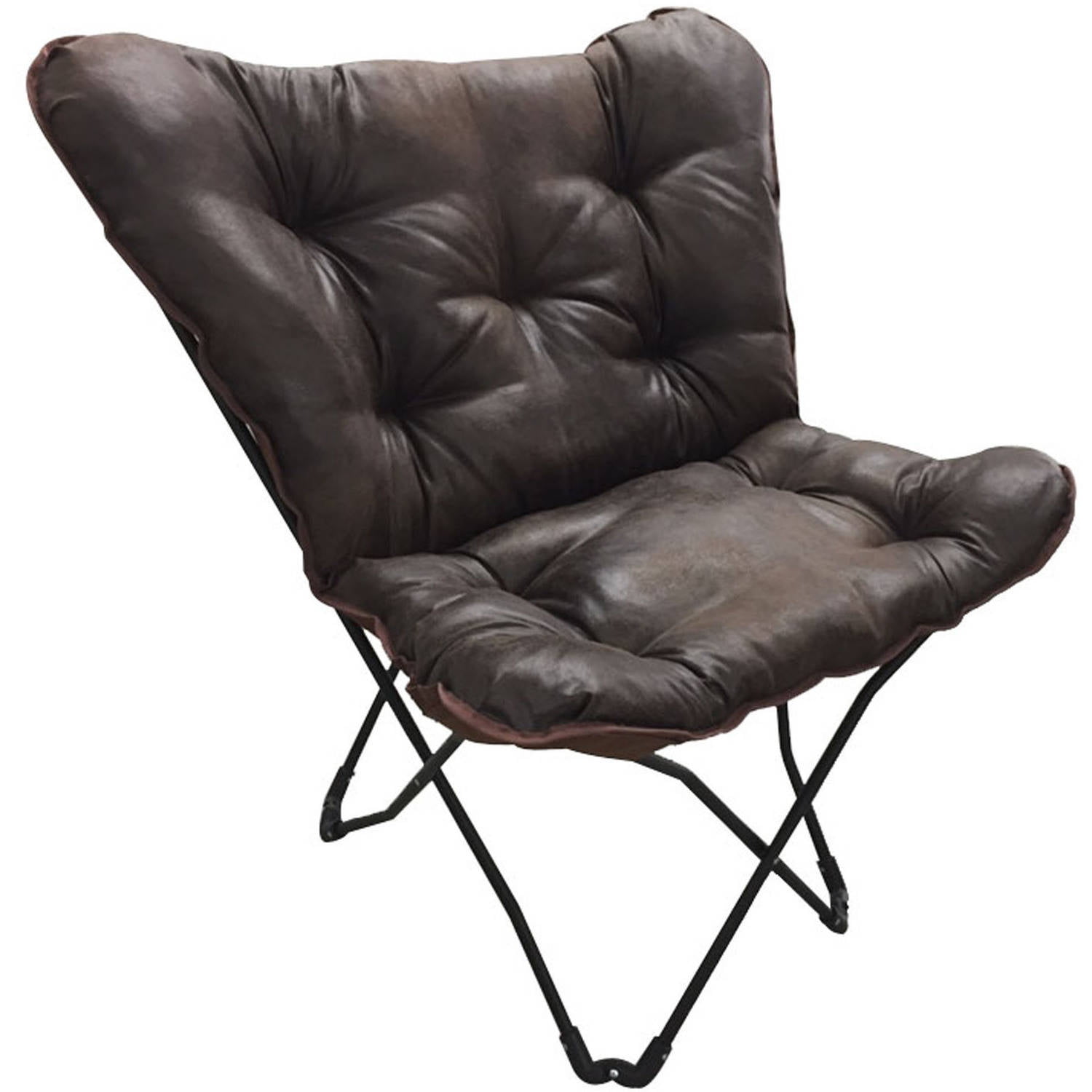 Mainstays Soft Faux Leather Butterfly Chair