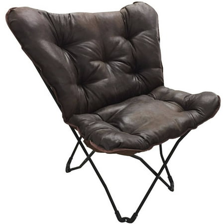 Mainstays Soft Faux-Leather Butterfly Chair