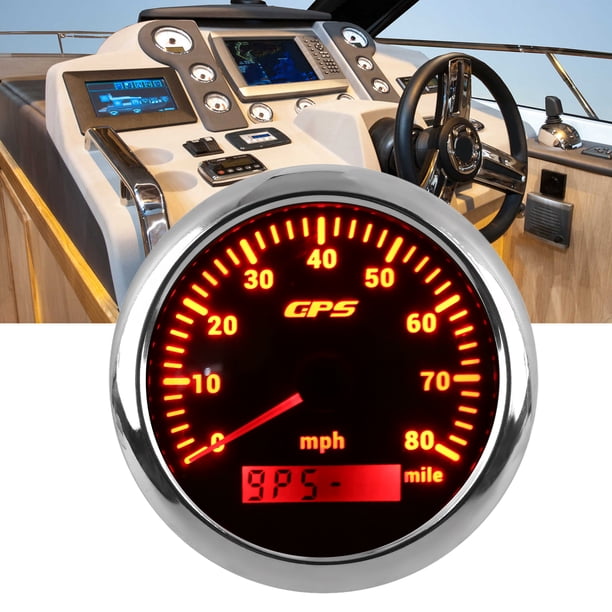 Velocímetro GPS de 85 Mm Odógrafo de 80 MPH/H con Diseño Universal de Acero Inoxidable para Automóviles Motores Barcos IP67 a Prueba de Agua y Polvo ANGGREK Otros