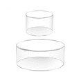 thumbnail image 1 of 2 Pcs Présentoir à Gâteaux en Acrylique Remplissable Rond Transparent pour Mariage Anniversaire, 1 of 5