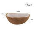 thumbnail image 2 of BCLONG Hang Basket 10"/12"/14"/16" Half Moon Coconut Fiber Plant Basket Liner Non-woven, 2 of 4