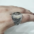 thumbnail image 5 of Golden Rutile Mens Ring, Natural Golden Rutilated Quartz, Quartz Silver Jewelry, 925 Silver Ring, Gift, Heavy Mans Ring, Arabic Design, Ottoman Style Ring, Christmas, Turkey Mens Signet Ring, 5 of 7
