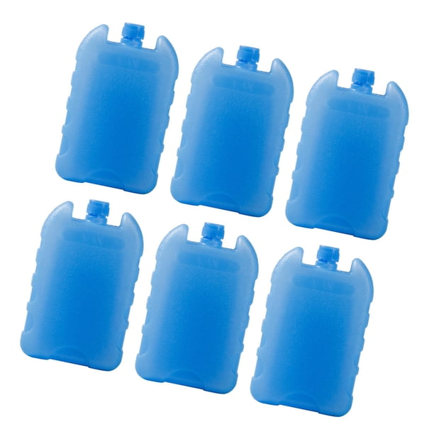 6 cajas de hielo para cristales, fáciles de usar, ligeras y compactas, para congeladores de hielo. Botella pequeña plana