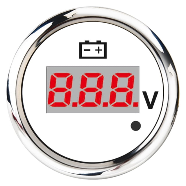 8-16V/16-32V Volt Meter 52mm Voltmeter Gauge For Marine Boat Car Truck Motorcycle RV Vol0tage With Red Backlight ,Wide Applicability