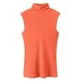 thumbnail image 4 of Womens Summer Strap Tank Tops Solid Color Turtleneck Sleeveless Shirt Fitted Basic Casual Fshion Blouses, 4 of 4