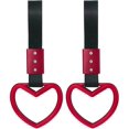 thumbnail image 1 of 2 Pieces Rings Heart-shaped Car Hand Straps Rear Bumper Warning Ring Decorative Warning Loops Subway Heart Handles for Car Interior Exterior Decoration, 1 of 7