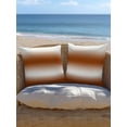 thumbnail image 5 of Outdoor Pillows Waterproof, Burnt Orange Ombre Throw Pillows with Inserts Included, Modern Gradient Abstract Aesthetics Art Indoor Outdoor Decorative Lumbar Pillow for Bed/Couch/Patio 18"x18", 2Pcs, 5 of 8