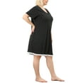 thumbnail image 4 of Unique Bargains Juniors' Plus Size Nightgown Polka Dots Comfy Sleep Shirts, 4 of 6