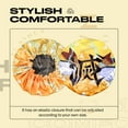 thumbnail image 3 of Large Silky Design Anime Bonnet with Elastic Soft Band Adjustable Women and Men, Comfortable Satin Fabric, ZenB Yellow, 3 of 7
