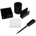 JAM Leather Office Supply Set, 4 Piece, Small, Black, Sold Individually