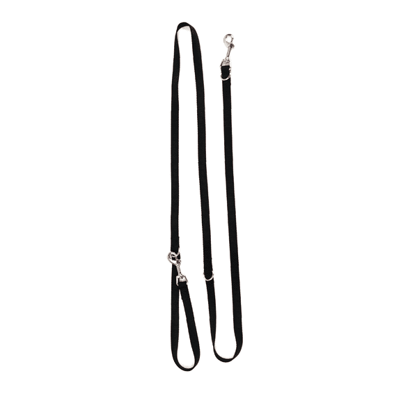 Blue-9 Multi-Function Hands Free Dog Leash, Double Attachment 6 Foot Adjustable Lead for Obedience, Running, and Agility Training (Black, Small Medium)