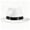 White-WH, variant on MMJ Wide Brim Jazz Hat 1930s Vintage Style Non Woven Shaped for Party Performance Costume