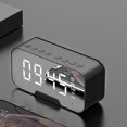 thumbnail image 3 of Altavoz con reloj despertador digital, mesita de noche, espejo Bluetooth, reloj despertador Bluetooth, altavoz con reloj despertador LED, experiencia incomparable, 3 of 8