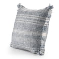 thumbnail image 3 of Mally Hand-Woven Striped Polyester Throw Pillow, Denim Blue/Ivory, 20" x 20", Count per Pack 1, 3 of 10