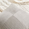 thumbnail image 3 of Fancy Homi 2 pcs Neutral Grey Decorative Throw Pillow Covers 18x18 inch for Living Room Couch Sofa, Rustic Farmhouse Boho Home Decor, Soft Corss Corduroy Patchwork Textured Square Cushion Case 45cm, 3 of 9