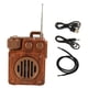 thumbnail image 1 of Radio con altavoz y Bluetooth Retro, sonido HiFi de grano de madera sin pérdidas, compatible con tarjeta de memoria de disco U, Altavoz Bluetooth con Radio FM, 1 of 5