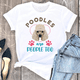 thumbnail image 4 of Bonita camiseta con estampado de animales de caniche rosa para niños, camiseta blanca para amantes de los perros, camiseta de verano de algodón Y2k, ropa para niños, camisetas para bebés, niños y niña, 4 of 5