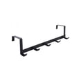 thumbnail image 2 of Over The Door Hook Organizer Rack, Metal Coat Hanger Door 5 Hooks Hanger Black, 2 of 5