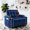BLUE, variant on Upholstered Futon Sofa Bed 3-in-1 with USB Charging, Cup Holder & Phone Stand, Convertible Sleeper, Gray