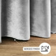 thumbnail image 4 of 120 Inch Round Velvet Tablecloth - Gray, Wedding Linen Tablecloth for Standard 5 ft. Round Tables, 4 of 4
