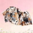 thumbnail image 4 of Bixock 2 Piece Set for Boys,Summer Toddler Clothes Floral Print Short Sleeve Lapel Shirts Loose Shorts Beach Style Outfits for Boys Age 2-12Y Set, 4 of 5