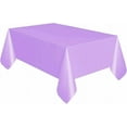 thumbnail image 1 of 54" x 72" Rectangle Disposable Plastic Table Covers Wipe Clean Party Table Cloth Covers (Lavender), 1 of 5