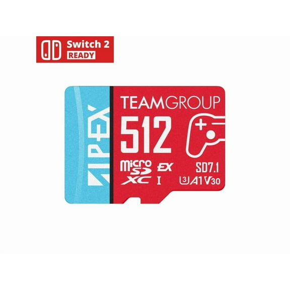 Team Group microSD Express Card – 512GB for Nintendo Switch 2, Steam Deck, and ROG Ally (TAPMSDE512GIV30A102)