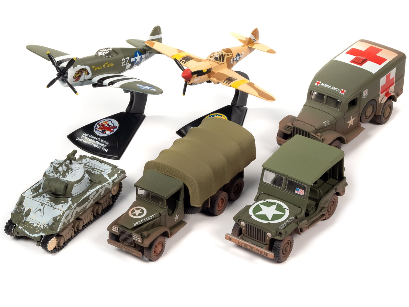 Diecast "WWII Warriors European Theater" Military 2022 Set B of 6