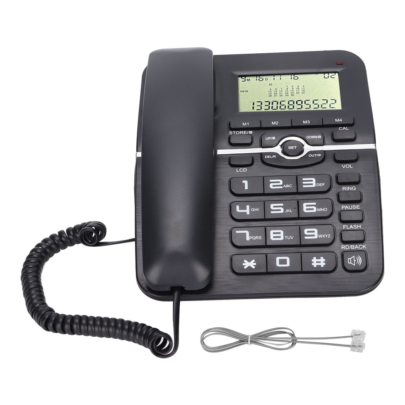 Desktop Corded Telephone, Multi Function Settings Energy Saving Office