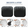 thumbnail image 6 of Haiem Silver Glitter1 Windshield Sun Shade: Universal Foldable 2-Piece Car Front Window Sunshade - Blocks Uv Rays, And Reduces Heat,Essential Car Accessory Large, 6 of 7