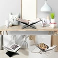 thumbnail image 6 of Acrylic Book Stand 11 x 7 x 6 in Large Open Book Display Stand for Display Cookbook Art Book Bible Guest Book - 2 Pieces Coffee Table Book Stand for Reading (White, Opaque), 6 of 6