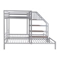 thumbnail image 6 of DreamBuck Metal Triple Bunk Beds, Twin over Twin & Twin Bunk Bed Metal, Heavy Duty Bunk Beds for Teens, Adults, No Box Spring Needed, Silver, 6 of 7
