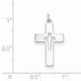 thumbnail image 2 of Beautiful Sterling Silver Rhodium-plated Cut-out Cross Charm, 2 of 2