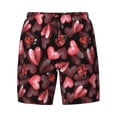 thumbnail image 4 of Lsque Mens Swim Trunks Ladybugs and Red Hearts Pattern - Bathing Suit Compression Liner - Beach Swim Shorts Swimwear - (S-3XL) - Stretch Quick Dry -Small, 4 of 9