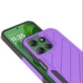 thumbnail image 2 of For Motorola Moto G Power 5G 2025 Noble lined shockproof dual layer hybrid - Dark Purple/Black, 2 of 6