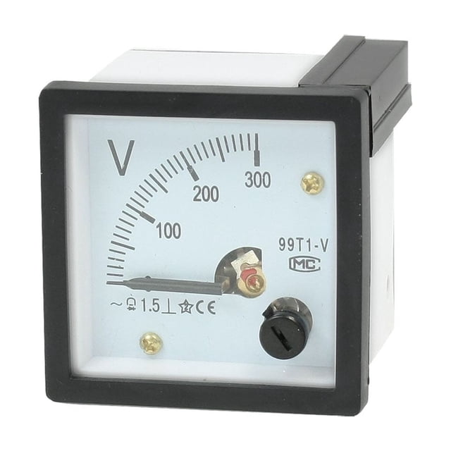 Medidor de voltaje analógico de panel con dial cuadrado de ajuste a cero de 0-300V