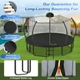 thumbnail image 2 of 14FT Trampoline with Basketball Hoop, Round Outdoor Trampoline with Enclosure Net & Curved Poles & Ladder, 2 of 8