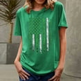 thumbnail image 4 of Bowake T-Shirt d'Été à Manches Courtes Col Rond pour Femmes, Basique Décontracté Imprimé Trèfle, 4 of 4