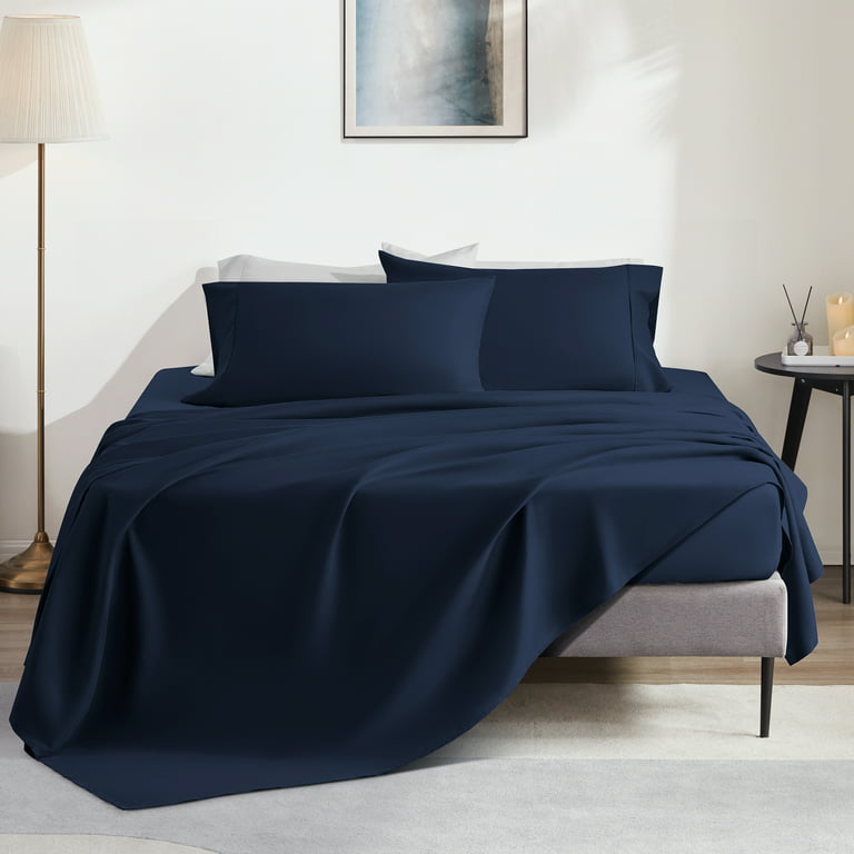 Utopia Bedding Full Bed Sheets Set - 4 Piece Bedding - Brushed Microfiber -  Shrinkage and Fade Resistant - Easy care (Full, Blac
