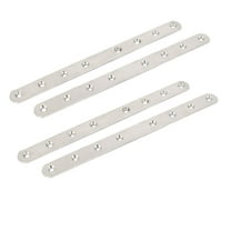Unique Bargains 4 Piece 250x20x3mm Metal Straight Flat Mending Repair Plate, High-Gloss
