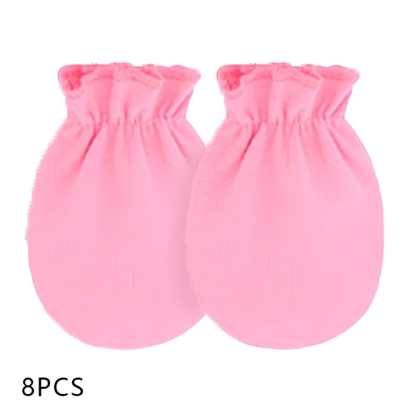 TELOLY 2026 New 8 Pairs Baby Mittens,Cotton Mittens for Newborn Baby Girls,No Scratch Baby Mittens Newborn