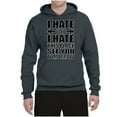 thumbnail image 2 of Wild Bobby I Hate You I Hate This Place See You Tomorrow Gym/Workout Unisex Graphic Hoodie Sweatshirt, Charcoal, 3X-Large, 2 of 5