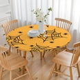 thumbnail image 3 of Elasticized Halloween Round Table Cover - 44 Inch Stretch Tablecloth for Dining Kitchen Party, Machine Washable and Fade Resistant, 3 of 6